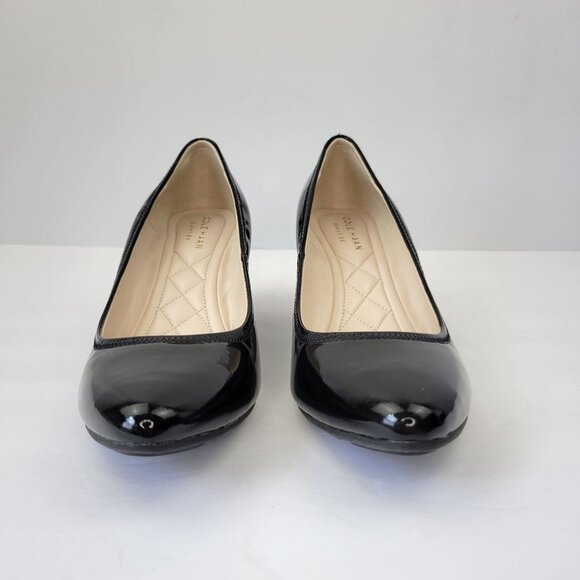 Cole Haan Emory Luxe Wedge Pumps Black Patent Size 7B - Picture 3 of 11